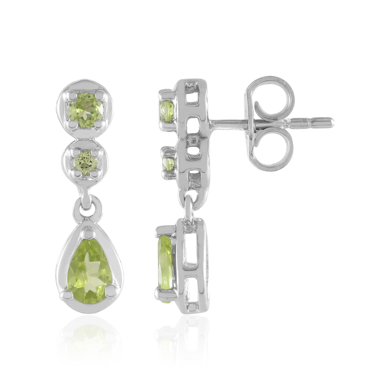 Peridot-Silberohrringe