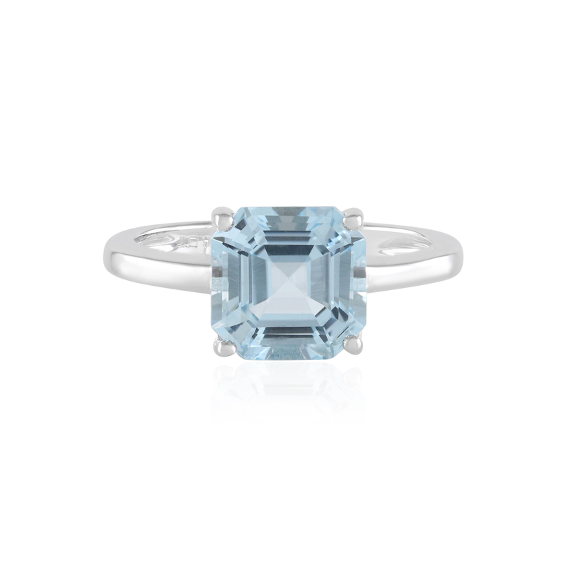 Himmelblauer Topas-Silberring