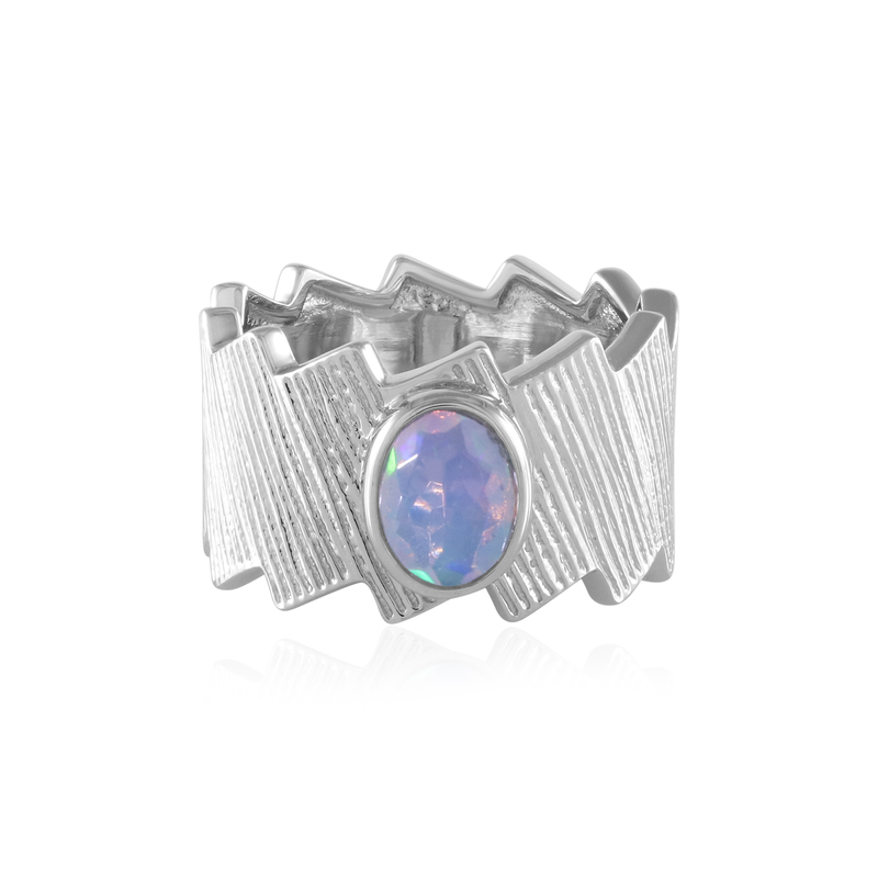 Welo-Opal-Silberring (de Melo)