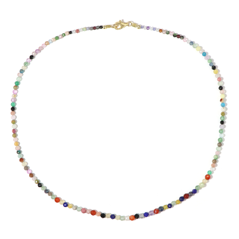 Edelstein-Silberhalskette