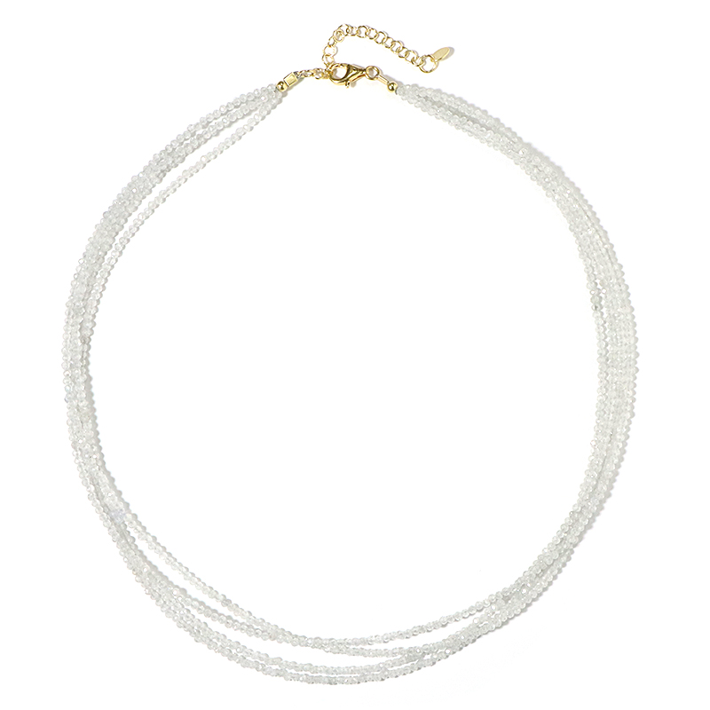 Zirkon-Silberhalskette