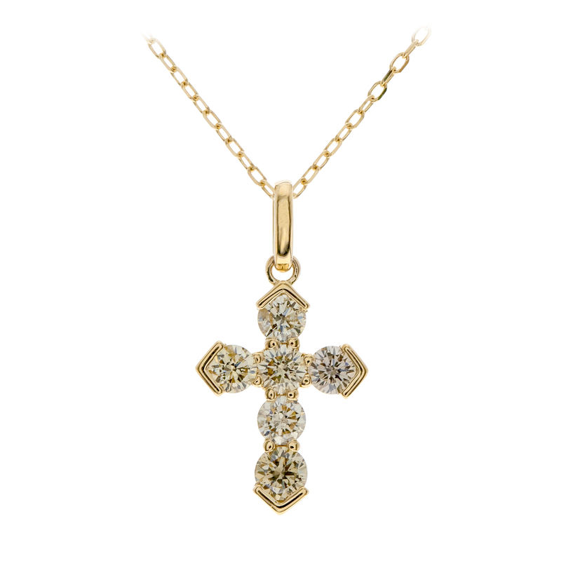 SI2 Fancy-Brillant-Goldhalskette (CIRARI)