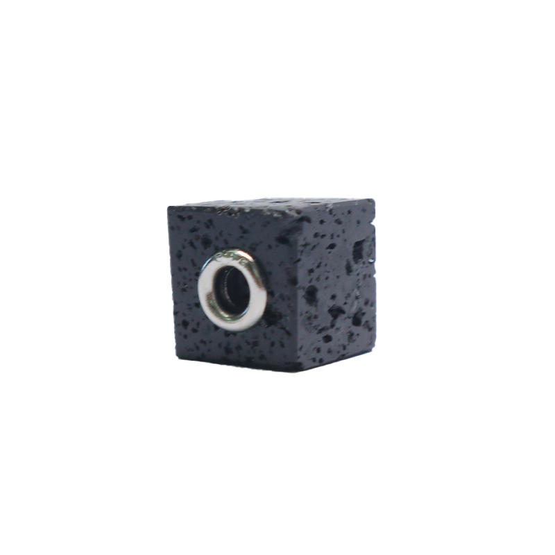 Schwarze Lava-Silberanhänger (MONOSONO COLLECTION)