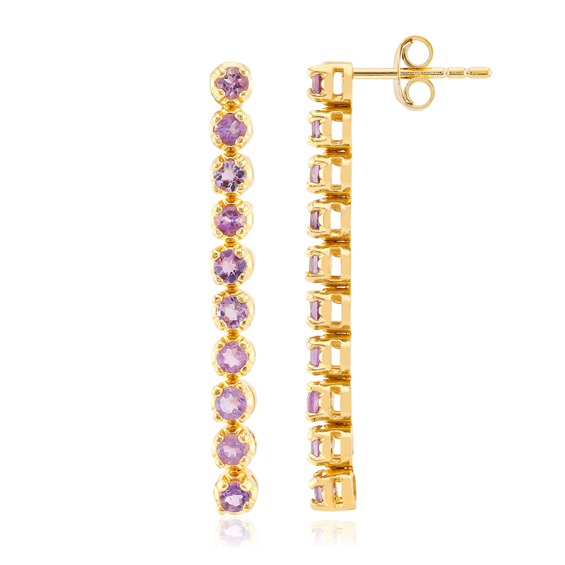 Amethyst-Silberohrringe