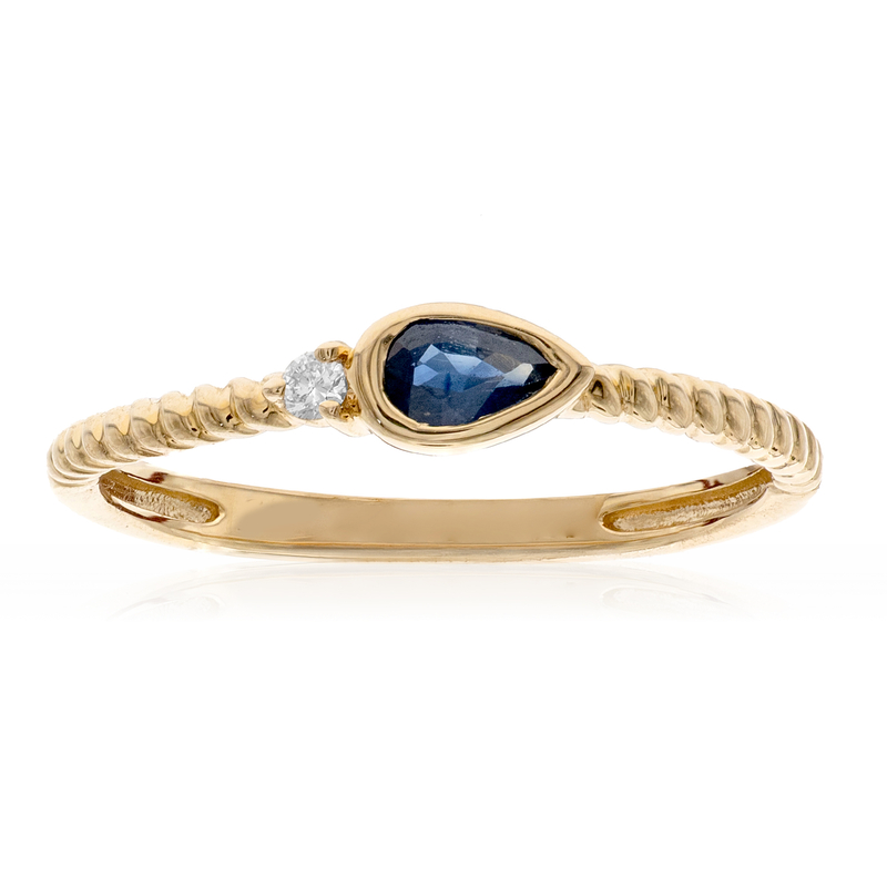 Blauer Ceylon-Saphir-Goldring (CIRARI)