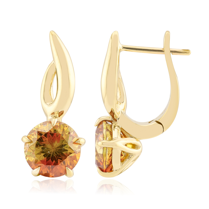 Sphalerit-Goldohrringe