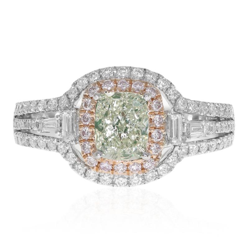 Grüner SI2 Brillant-Goldring (CIRARI)