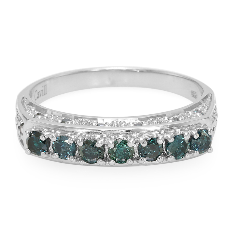 Fancy-Diamant-Silberring