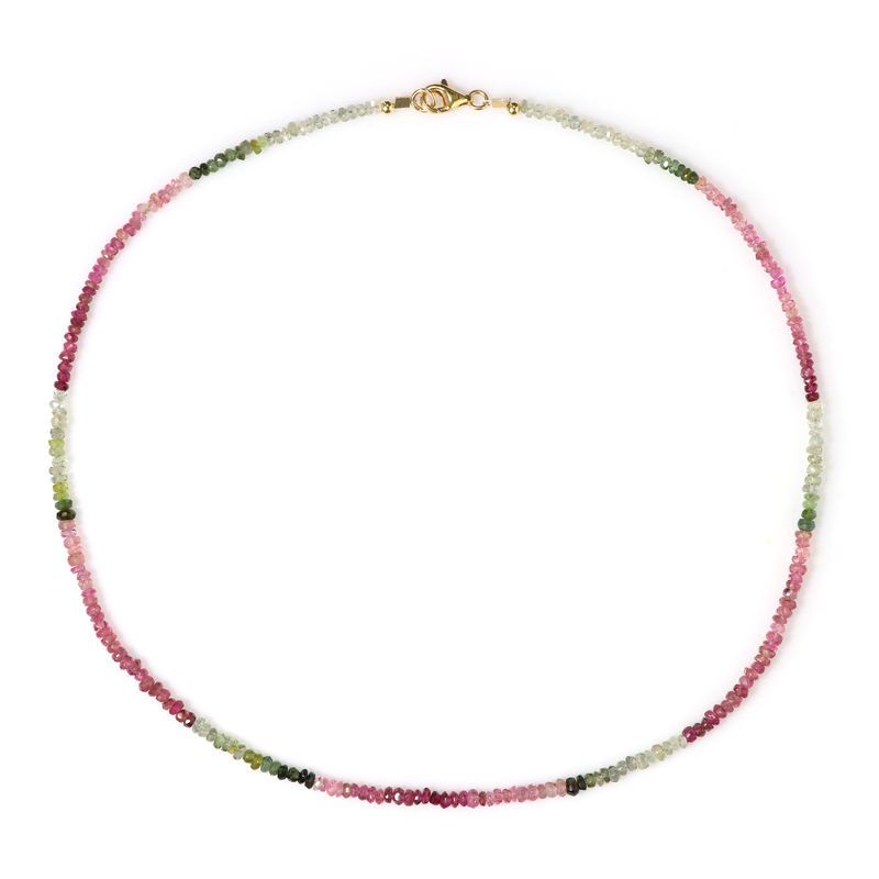 Turmalin-Silberhalskette