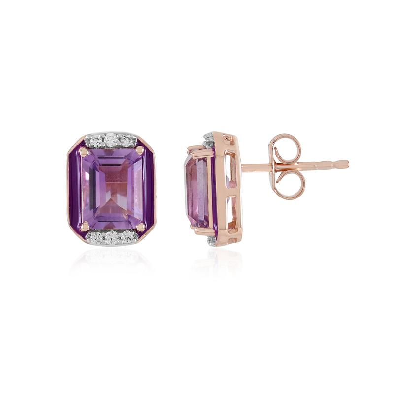 Lavendel-Amethyst-Silberohrringe (Adela Silber)