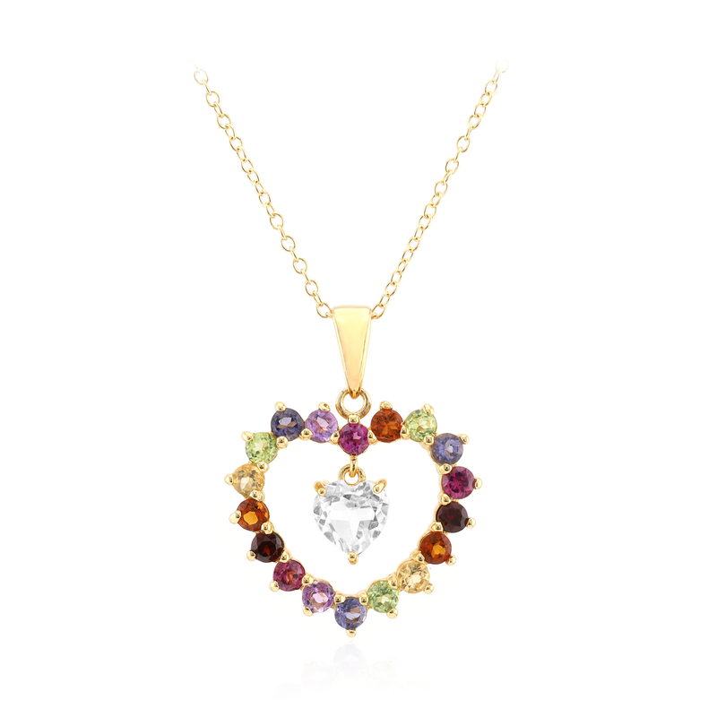 Edelstein-Silberhalskette Edelstein-Silberhalskette