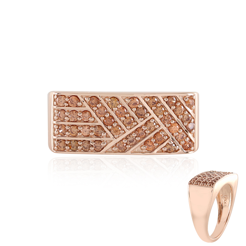 Oranger Zirkon-Silberring (KM by Juwelo)