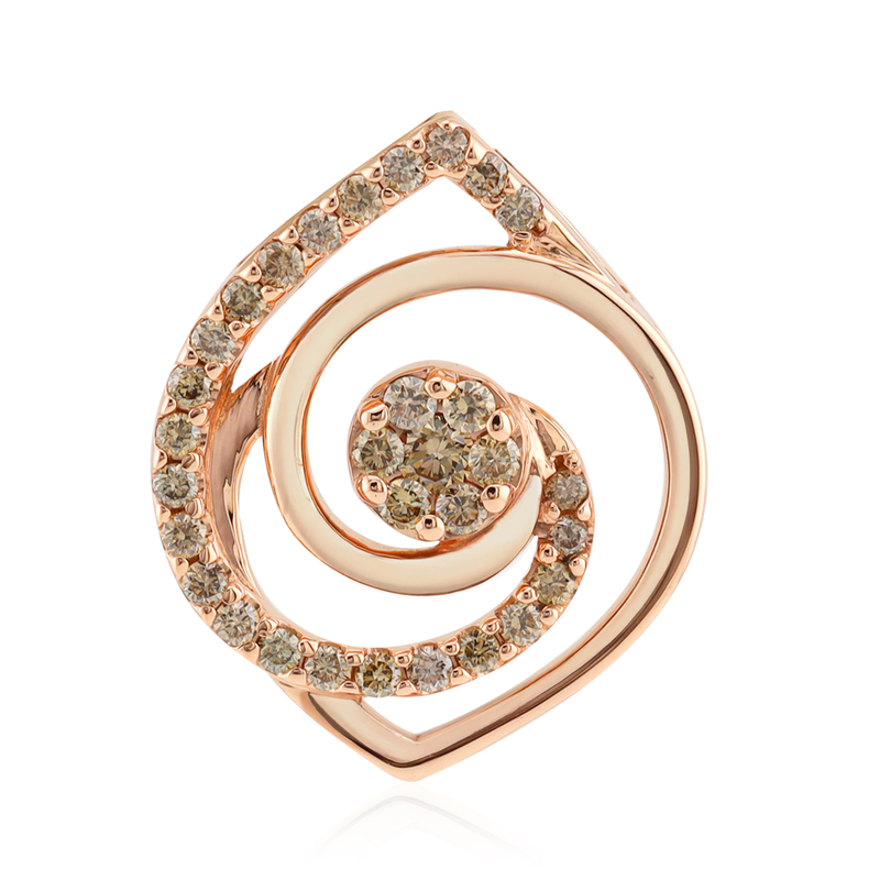 SI1 Argyle-Rose de France-Brillant-Goldanhänger (Annette) SI1 Argyle-Rose de France-Brillant-Goldanhänger (Annette)