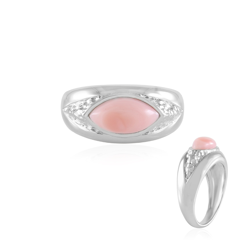 Pinkfarbener Opal-Silberring (de Melo Essence)