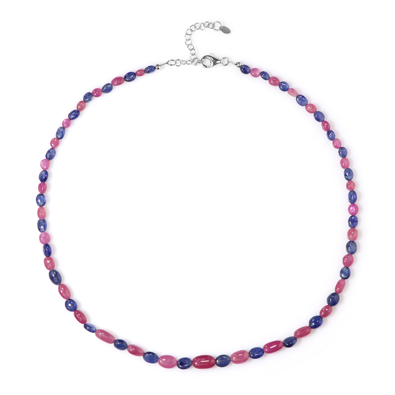 Saphir-Silberhalskette Saphir-Silberhalskette