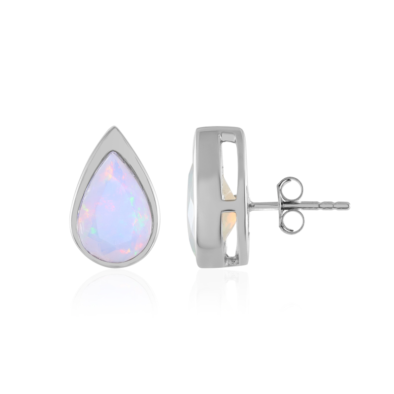 Welo-Opal-Silberohrringe