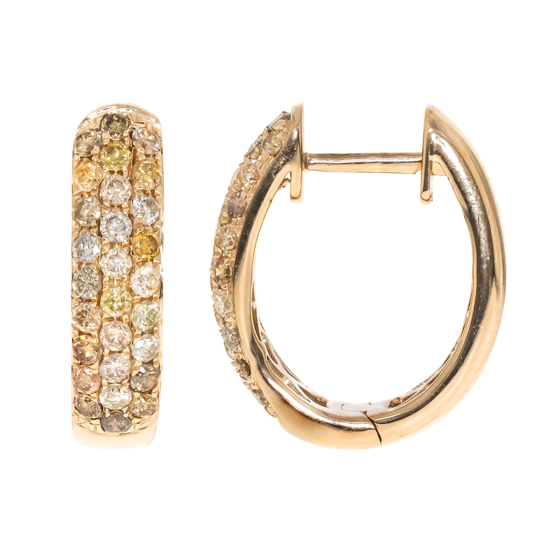SI2 Fancy-Brillant-Goldohrringe (CIRARI)