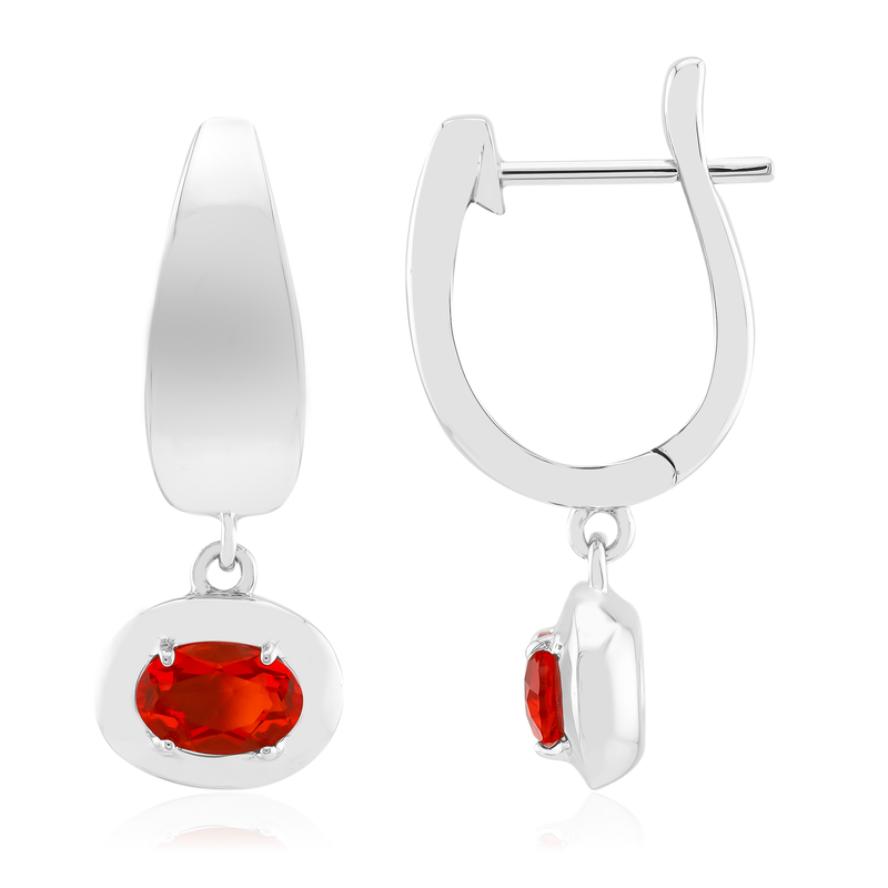 AAA-Mexikanischer Feueropal-Silberohrringe