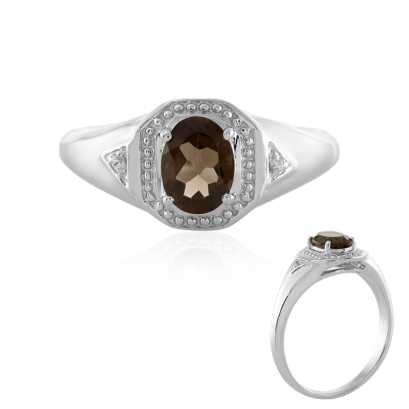 Rauchquarz-Silberring Rauchquarz-Silberring