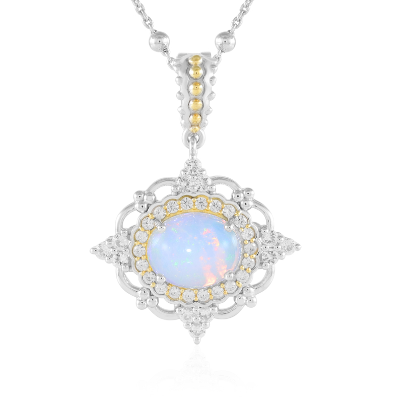 Welo-Opal-Silberhalskette (Dallas Prince Designs)