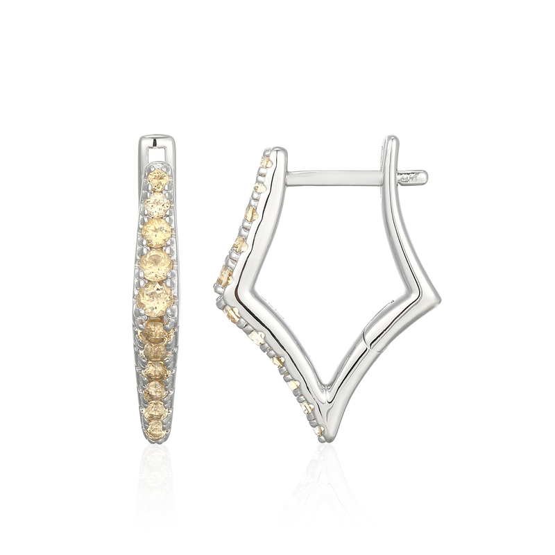 Citrin-Silberohrringe