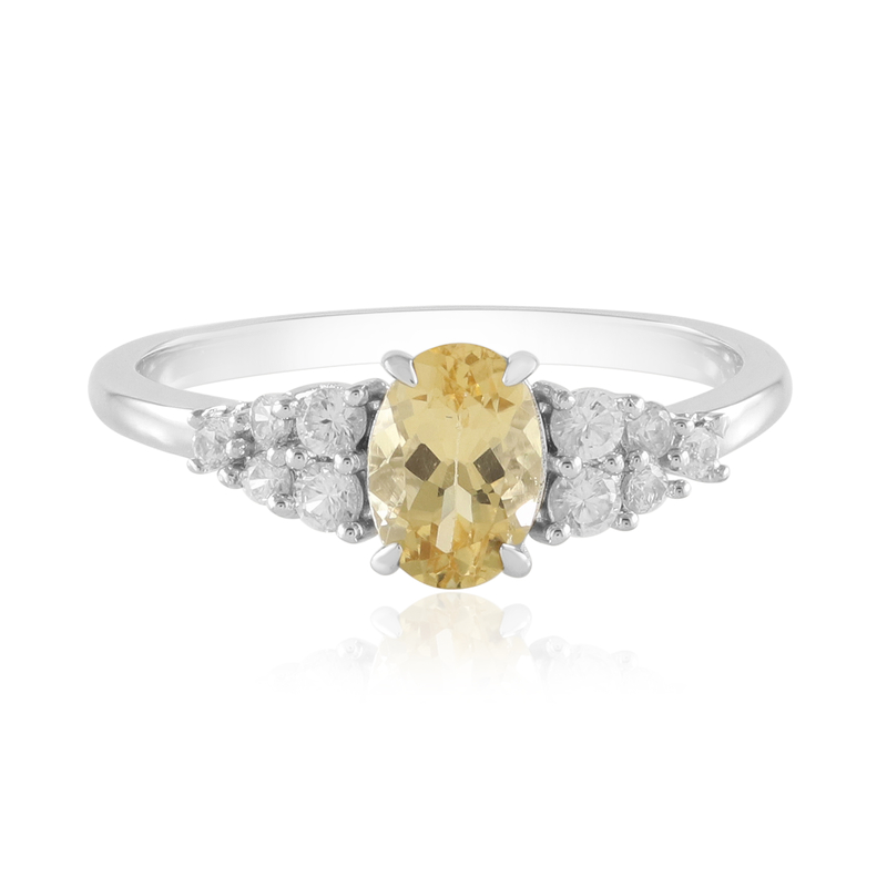 Gelber Beryll-Silberring