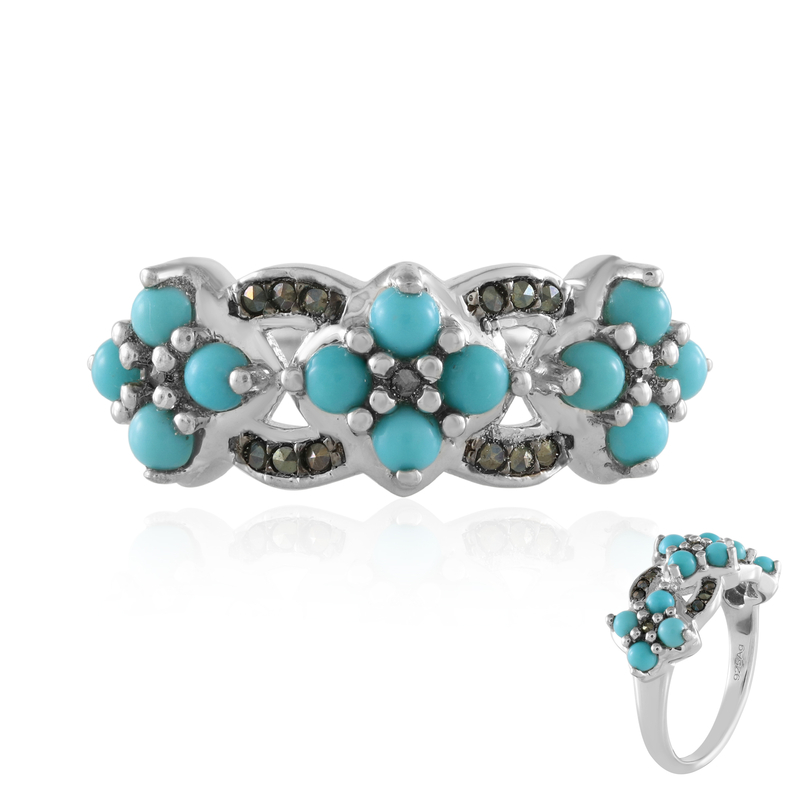 Sleeping Beauty-Türkis-Silberring