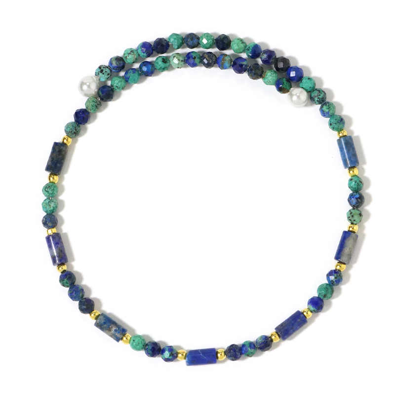 Edelstein-Stahlarmreif (Riya)