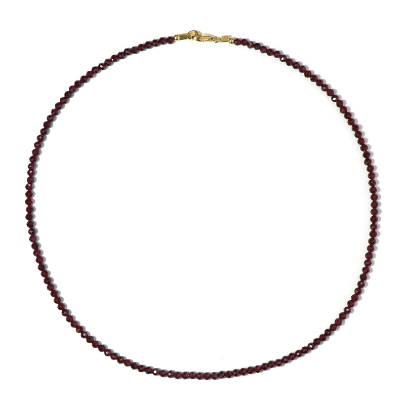 Mosambik-Granat-Silberhalskette