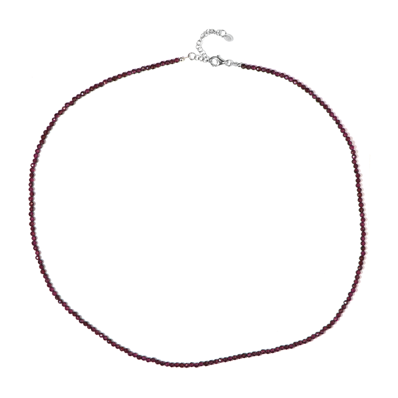 Magenta-Granat-Silberhalskette Magenta-Granat-Silberhalskette