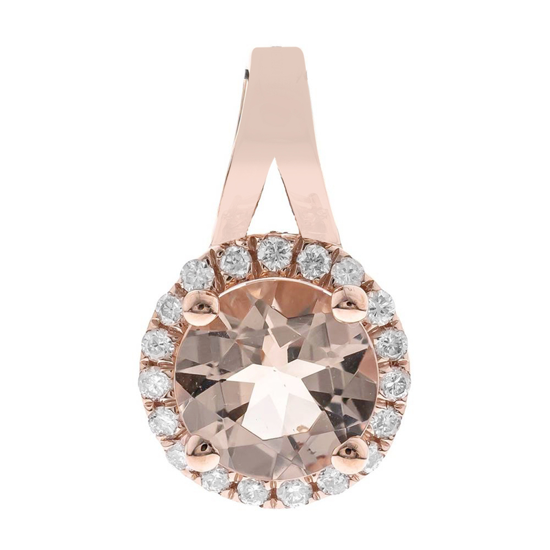 AAA-Morganit-Goldanhänger