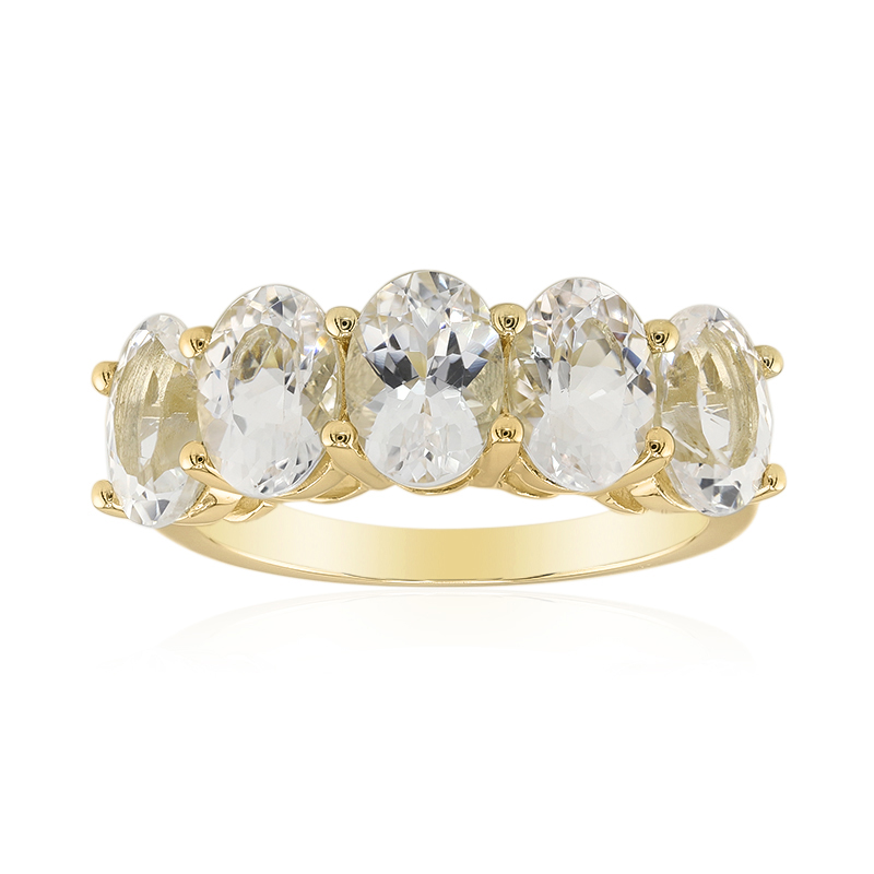 Mexikanischer Pinkfarbener Danburit-Goldring Mexikanischer Pinkfarbener Danburit-Goldring