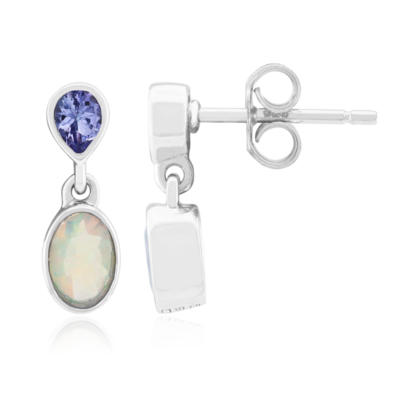 Welo-Opal-Silberohrringe