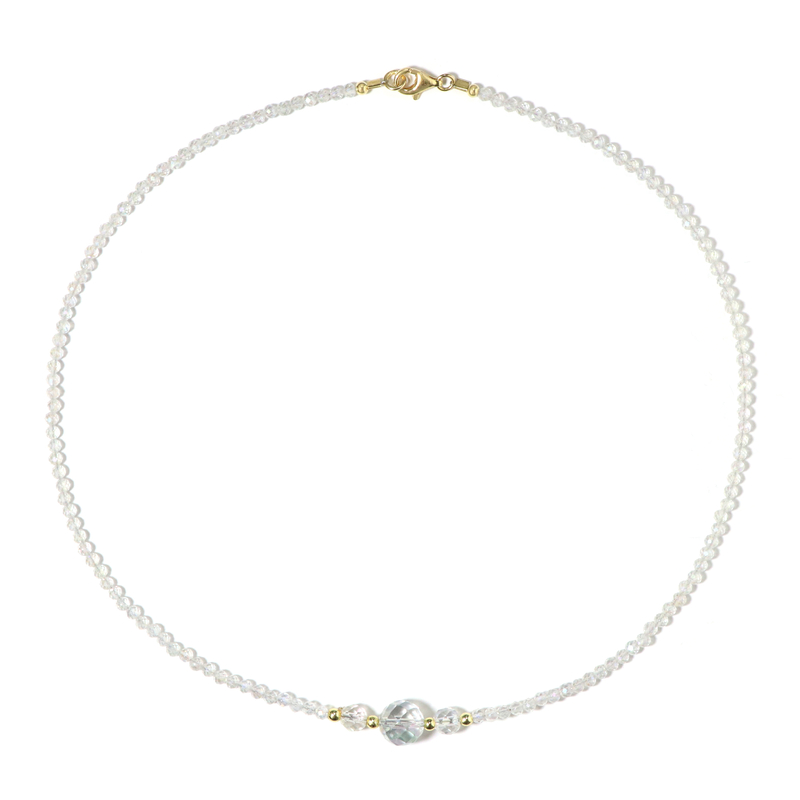 Angel Aura-Quarz-Silberhalskette