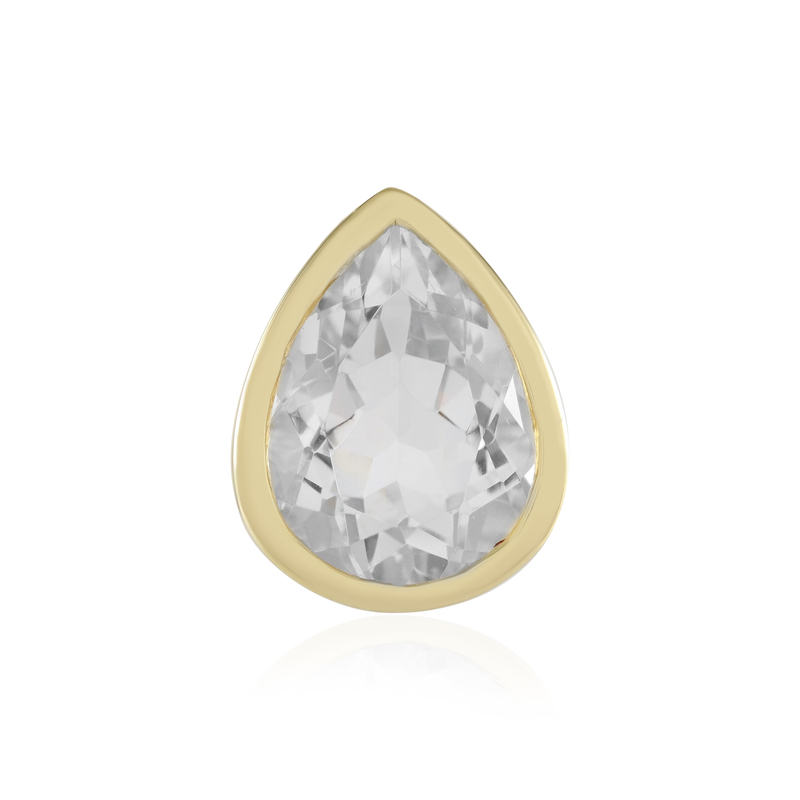 Weißer Quarz-Silberanhänger (MONOSONO COLLECTION)