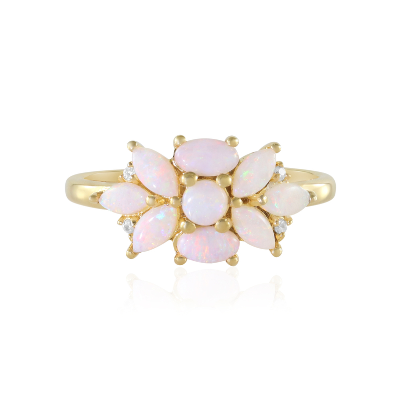 Australischer Opal-Silberring Australischer Opal-Silberring