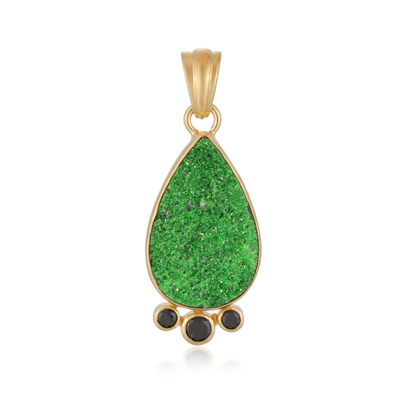 Uwarowit-Silberanhänger (Bali Barong)