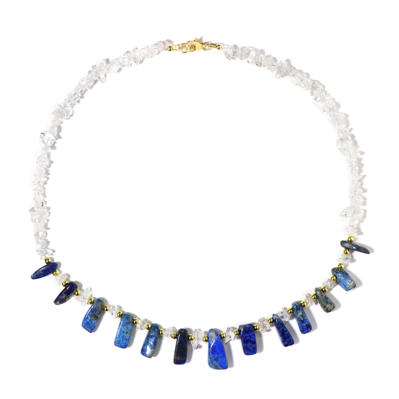 Edelstein-Silberhalskette