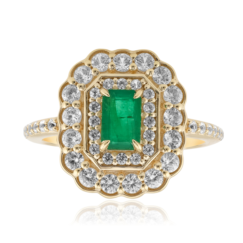 Sambia-Smaragd-Goldring