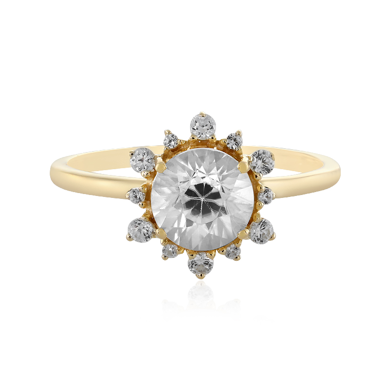Zirkon-Goldring (Adela Gold)