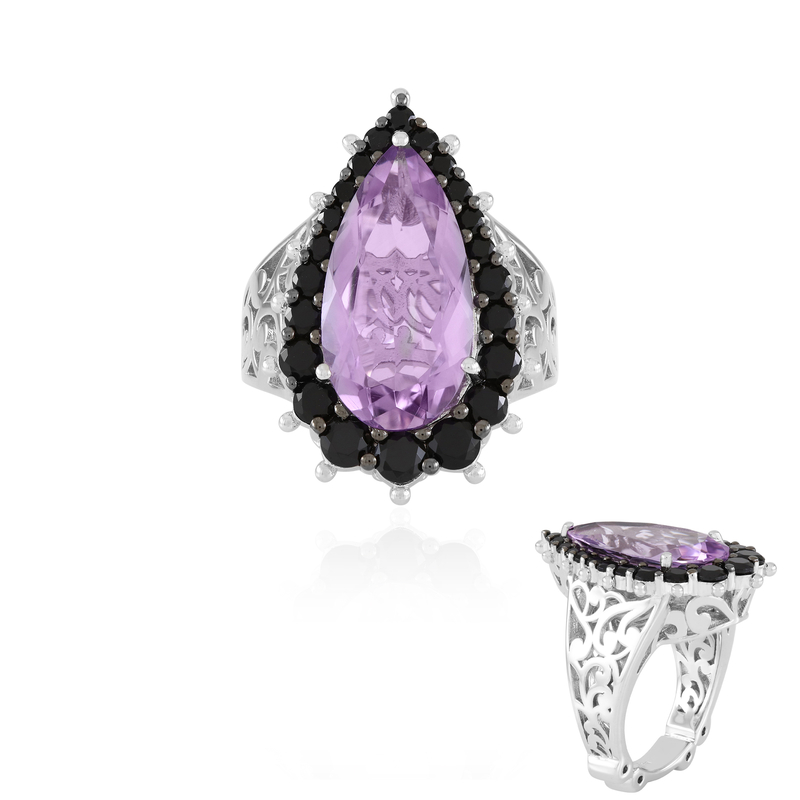 Lavendel-Amethyst-Silberring (Dallas Prince Designs)
