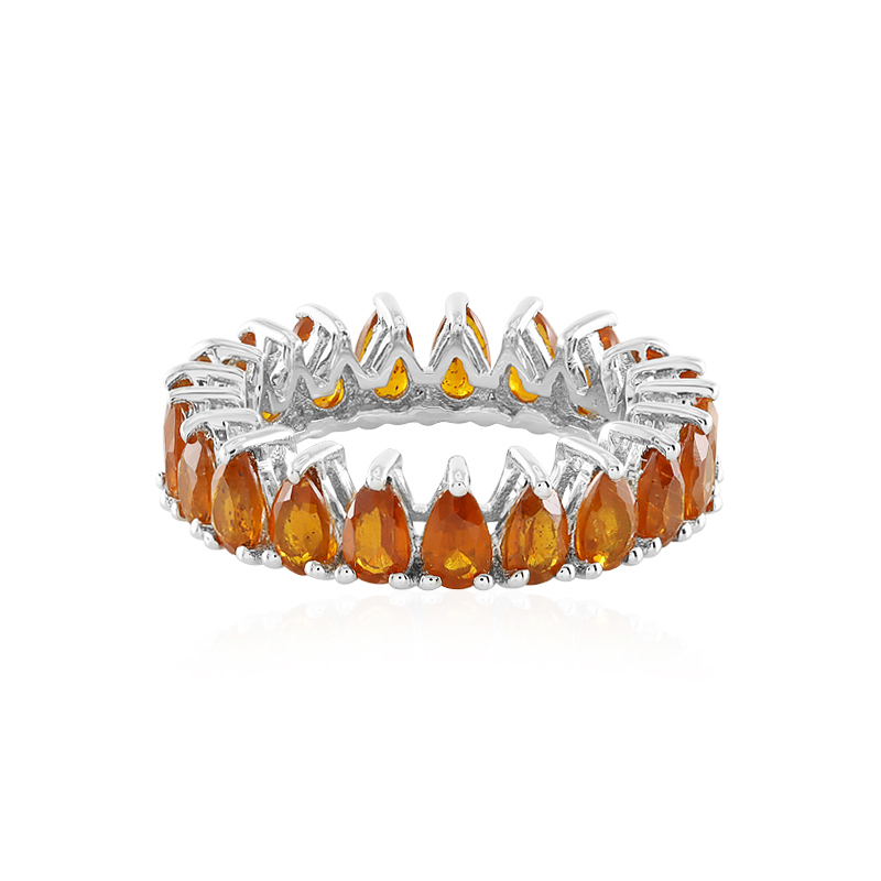 Oranger Tansania-Kyanit-Silberring