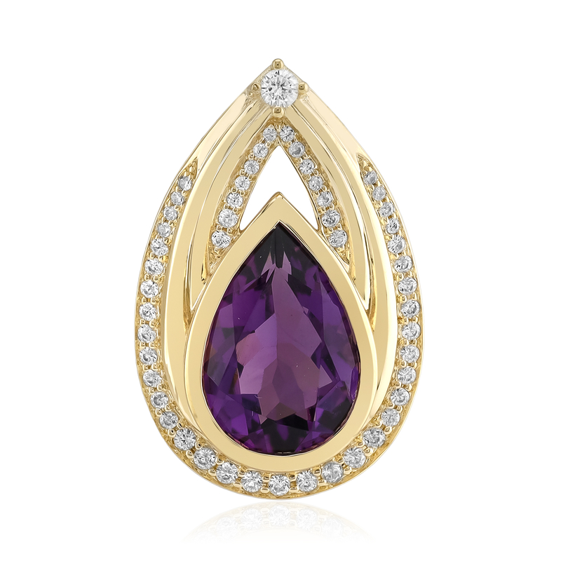 AAA-Amethyst-Goldanhänger (de Melo Gold)