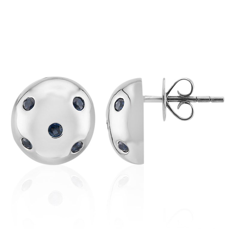 Blauer Saphir-Silberohrringe (Pallanova) Blauer Saphir-Silberohrringe (Pallanova)