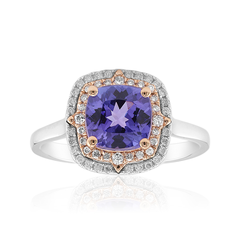 AAA-Tansanit-Goldring (CIRARI)