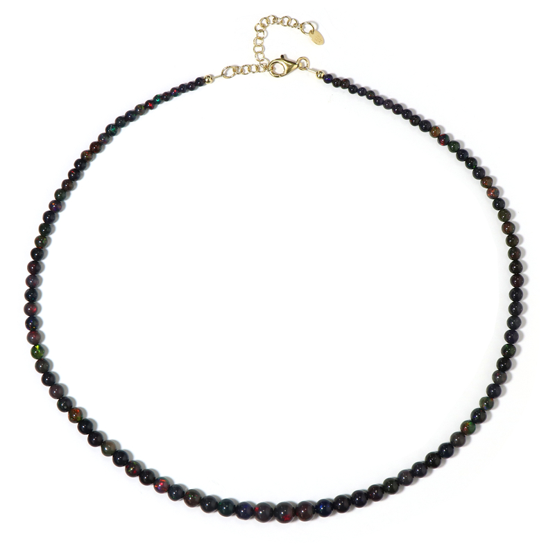 Mezezo-Opal-Silberhalskette Mezezo-Opal-Silberhalskette