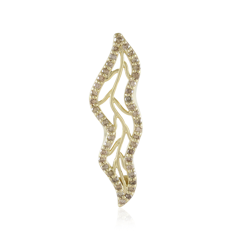 VS1 Champagner-Diamant-Goldanhänger