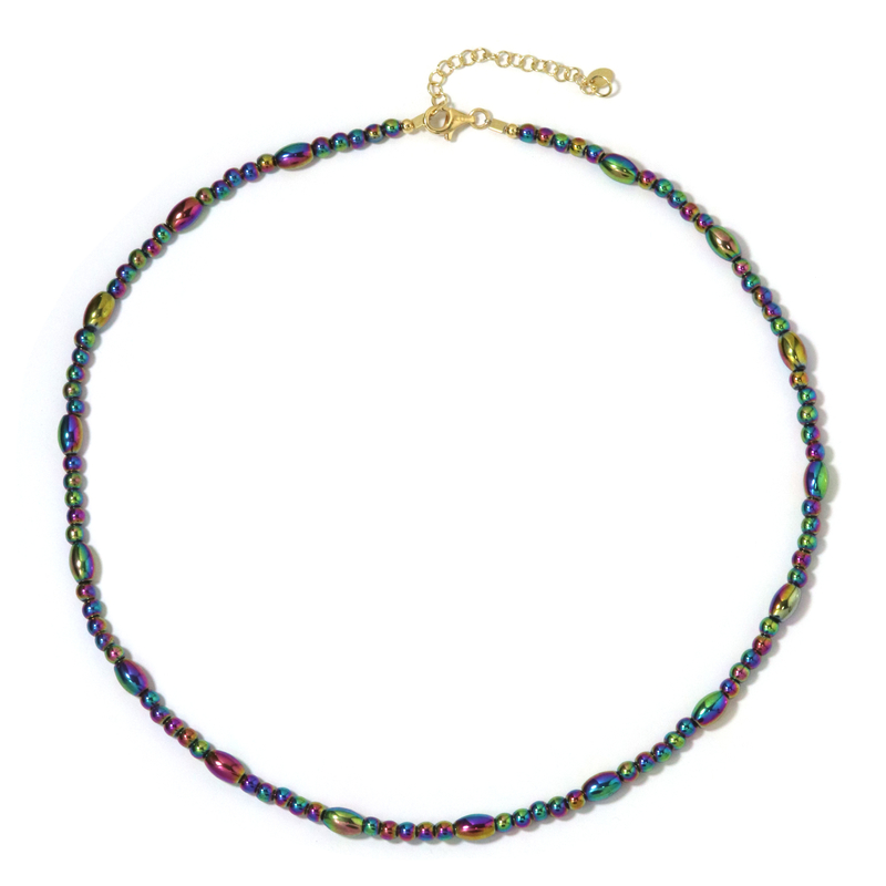 Mystik-Hämatit-Silberhalskette