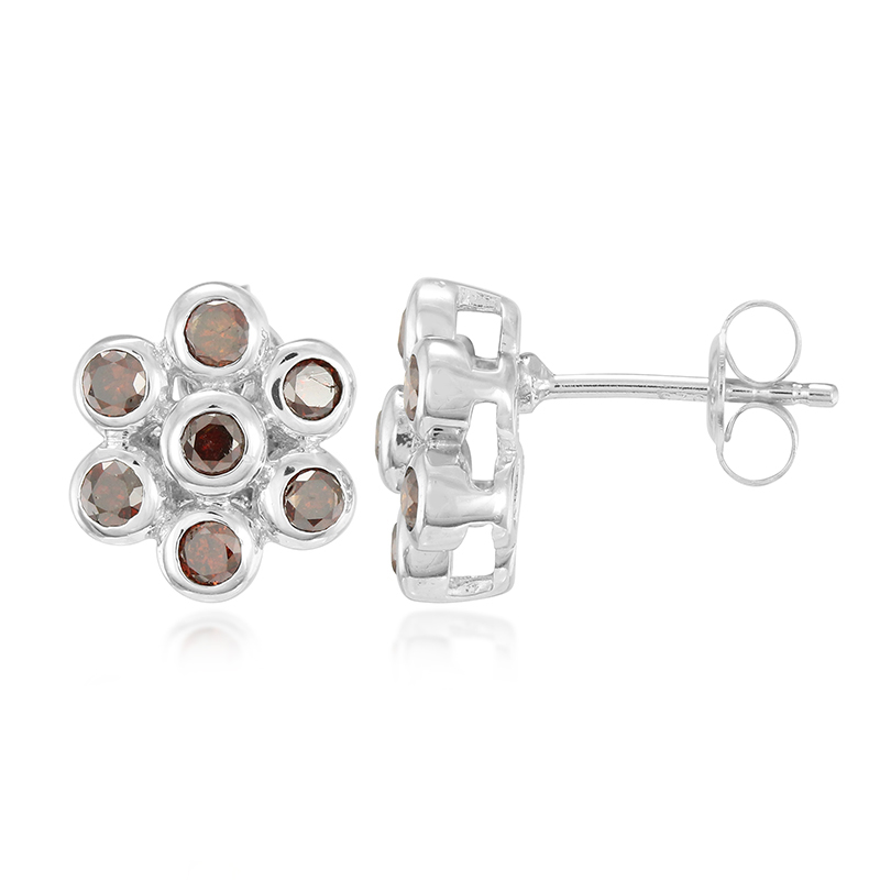 Fancy-Brillant-Silberohrringe