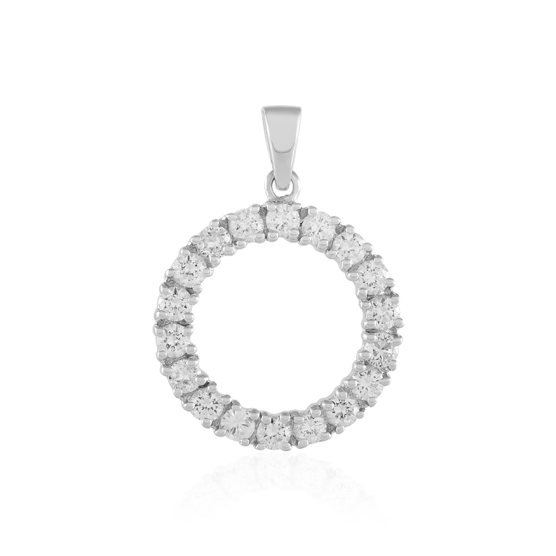 Weißer Topas-Silberanhänger